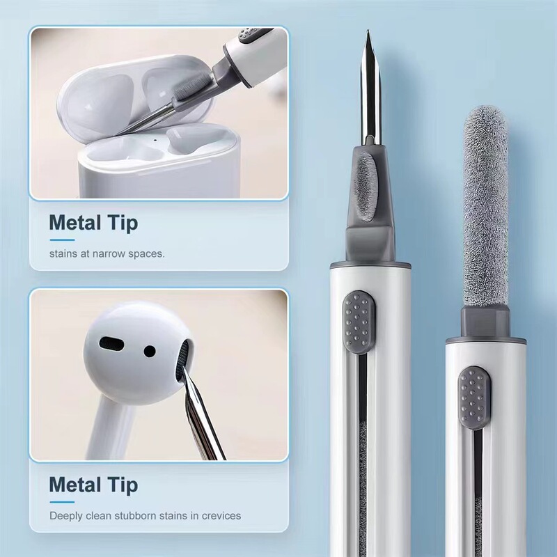 Cross-Border Second-Generation All-In-One Push-Pull Auxiliary Cleaning Kit for Keyboards and Mobile Phones, Bluetooth Earphone Cleaning Pen