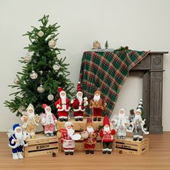クリスマスデコレーション 立っているサンタクロース人形 クリエイティブな新作プラスチック製 サンタクロースのクリエイティブな置物
