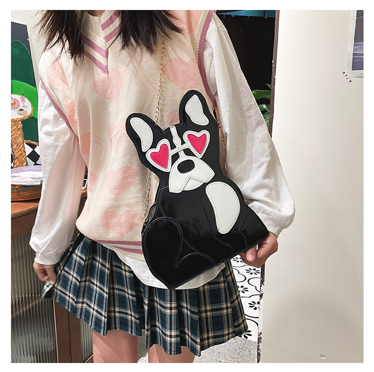 Foreign Trade On The New Puppy Bag Winter New Chain Messenger Shoulder Bag display picture 2