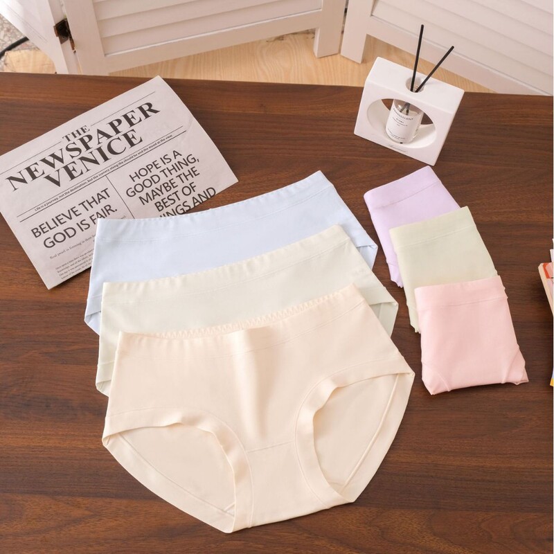 女の子用下着 50番手新疆綿 7A抗菌綿ボトムクロッチ ミッドローウエストヒップカバーベーシックワンサイズ立体仕立て|undefined