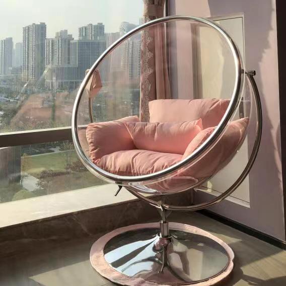 Fábrica directa silla colgante colgante silla de burbujas interior al aire libre chatarra silla colgante roja acrílica balcón nórdico image 17