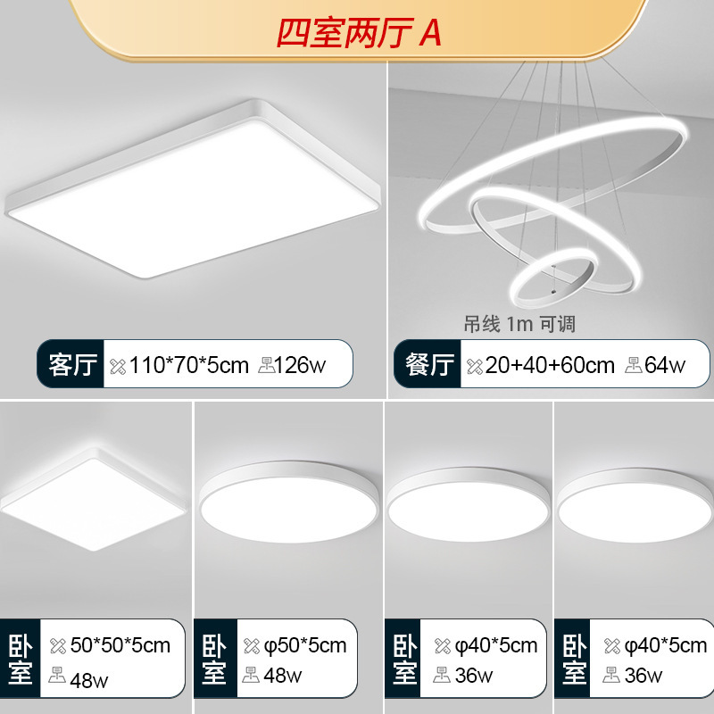 Lámparas de techo de espectro completo de Guangdong Zhongshan, iluminación para decoración del hogar, lámparas modernas y minimalistas para comedor y dormitorio, luces principales para sala de estar y pasillo