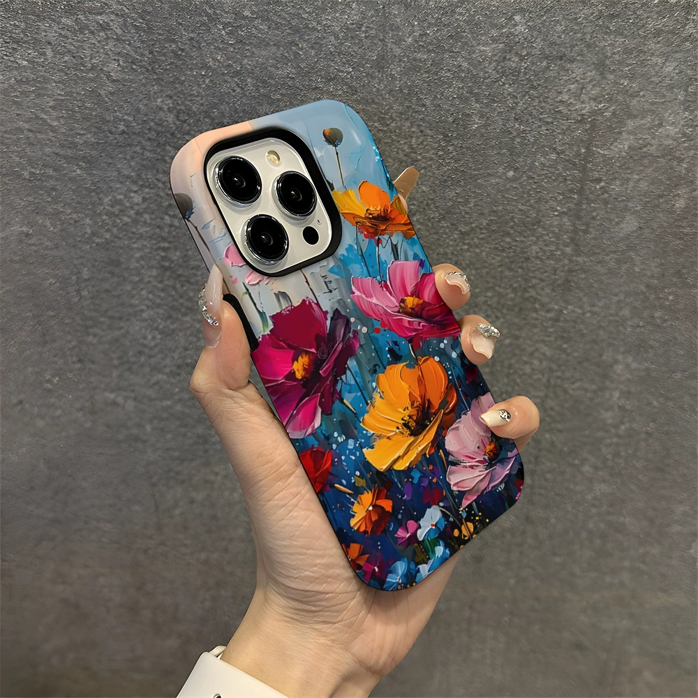 Яблоко, iPhone 17, iPhone 16, чехол для телефона, 2 в 1, украшенный цветами, iphone