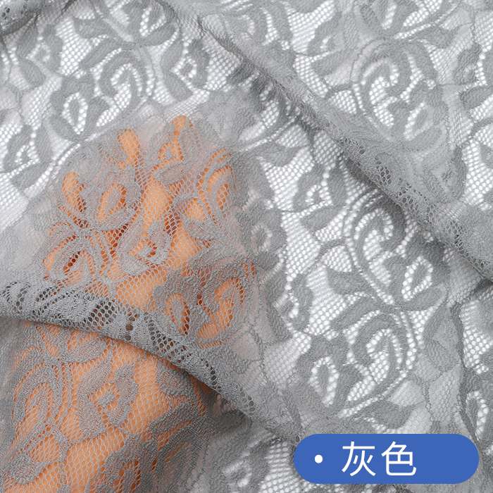 Tejido de encaje elástico de alta calidad bordado bordado cortina de fondo vestido camiseta base tela de ropa