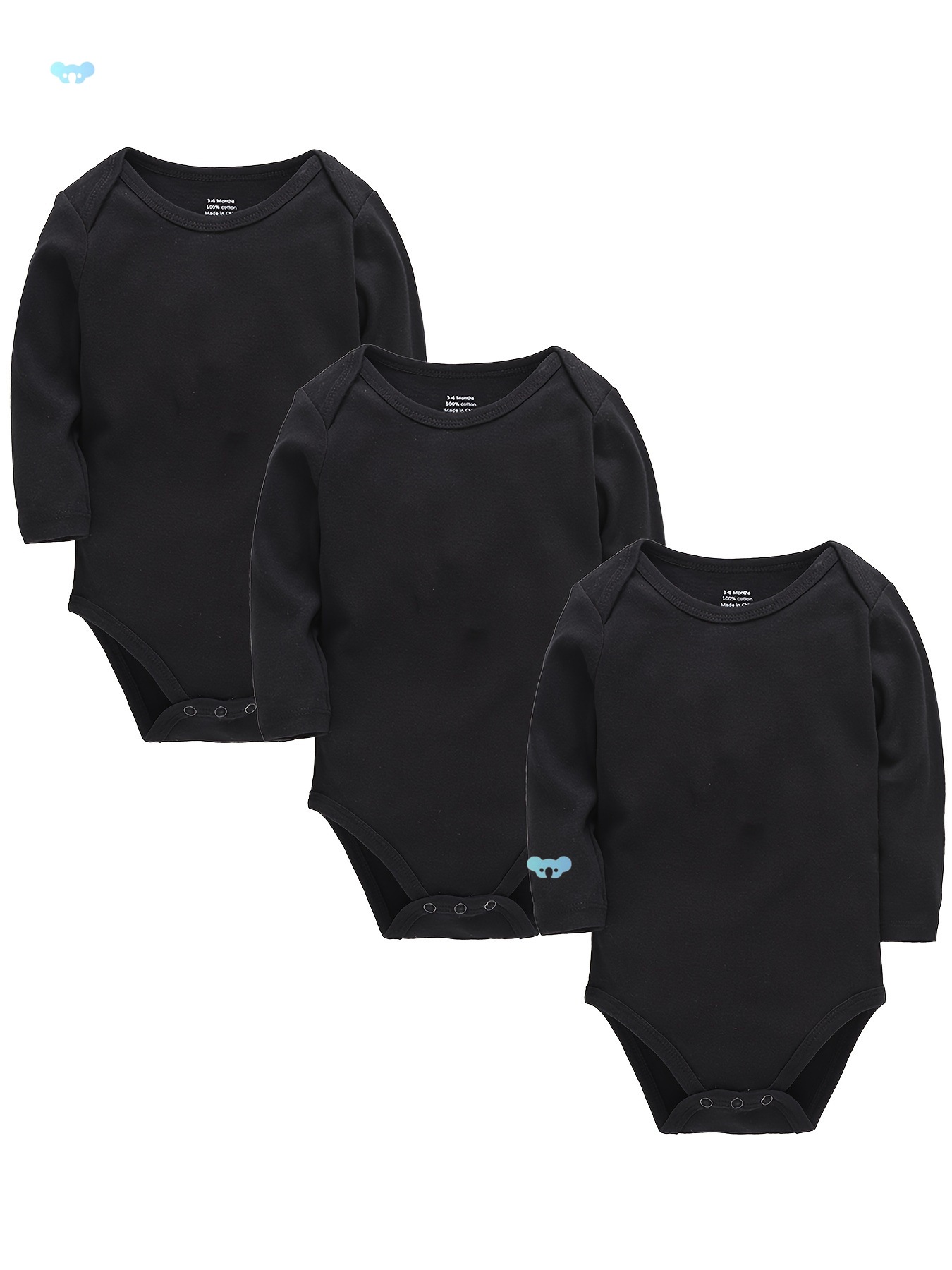 3pcs Long Sleeve Baby Bodysuit For Boys And Girls Newborn
