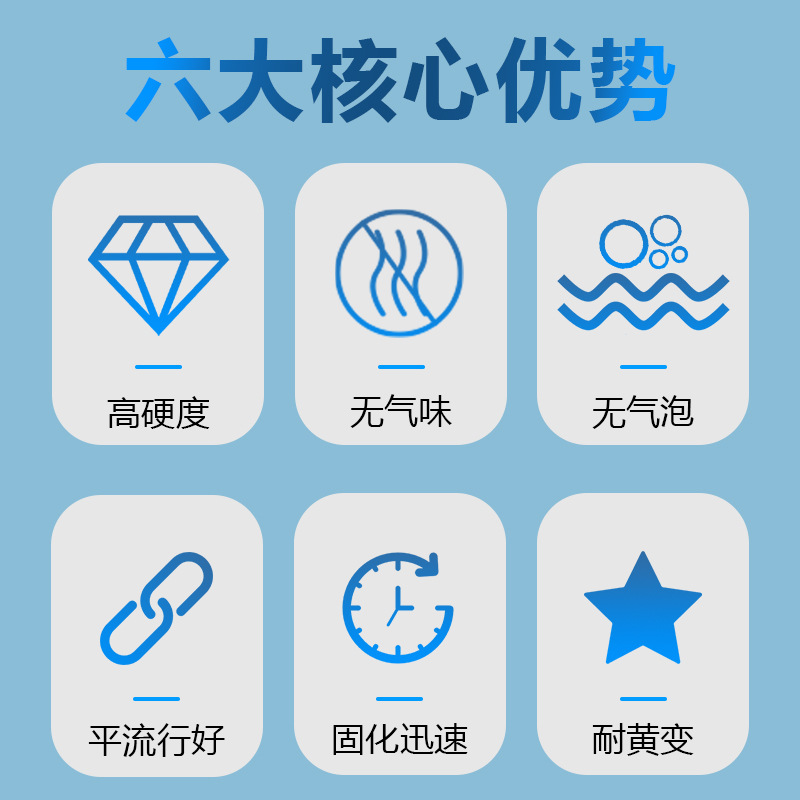 厂家直销 高透明UV胶树脂滴胶低气味 速干DIY手工紫外线固化硬胶