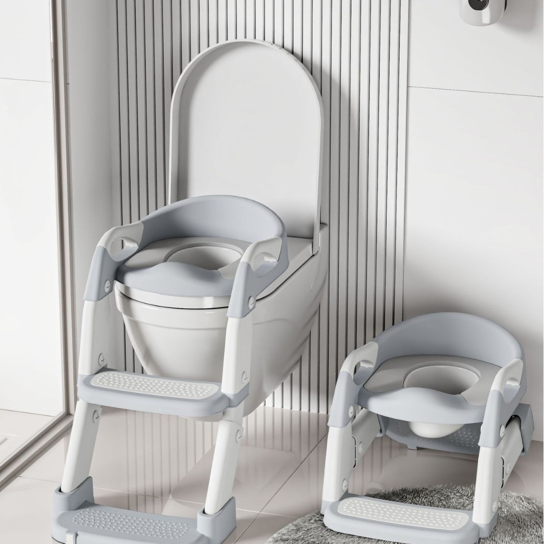 Asiento de Inodoro con Escalón para Niños de PVC Plegable y Portátil para el Hogar image 6