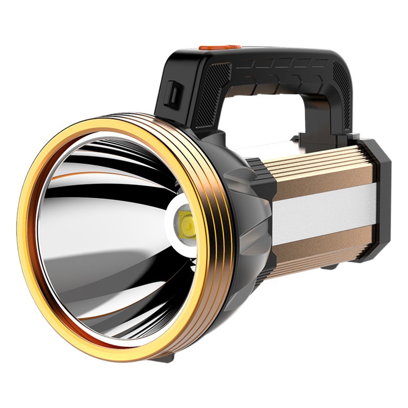 Linterna de luz fuerte LCD digital eléctrico reflector grande portátil luz solar al aire libre emergencia aleación de aluminio reflector