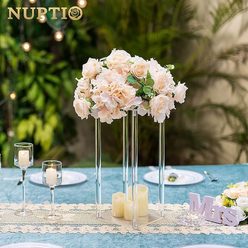 Marco cuadrado de acrílico de alta transparencia para bodas, decoraciones para la mesa principal del hotel, accesorios florales, suministros para bodas, marco para escenario, marco guía.