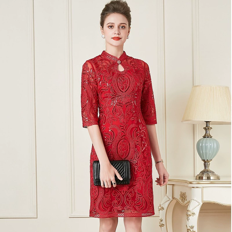 Шэньчжэнь бренд плюс размер платье Весна Свадебное платье Си мать-в-законе платье маленькая юбка поколение волос