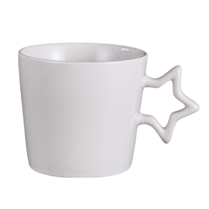 Transfronterizo de Amazon taza blanca taza de alto aspecto creativo Oficina taza de café pareja taza de agua Taza de cerámica