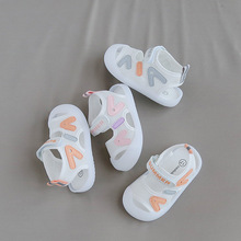 小溜寶1-2—3歲寶寶包頭涼鞋男女童防滑軟底透氣網面涼鞋