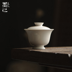 墨己草木灰古泥雲舒蓋碗の工夫茶道具は宋高足手に似せてお茶を入れます。