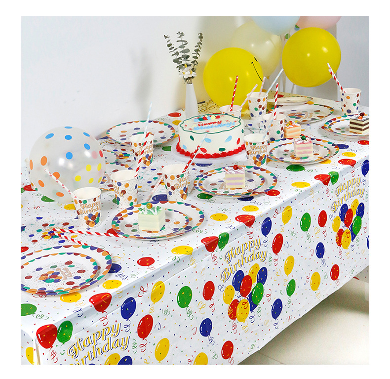 Birthday Cute Balloon Paper Party Tableware display picture 2