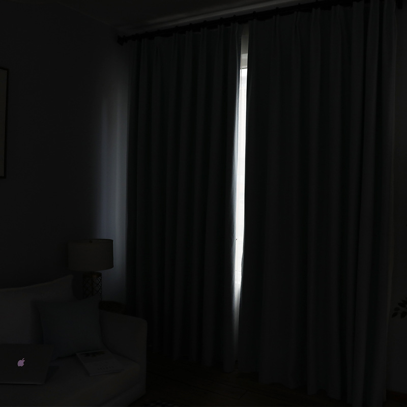 Hoteles residenciales ingeniería de acústico físico protección solar cortina de sombra completa tela de tela tela de lino mate doble cara cortina de lino de algodón