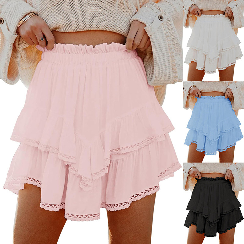 2025 European and American Cross-border Women's Casual Bohemian Pleated Layered Skirt High Waist Golf Tennis Mini Skirt 2025 European and American Cross-border Women's Casual Bohemian Pleated Layered Skirt High Waist Golf Tennis Mini Skirt