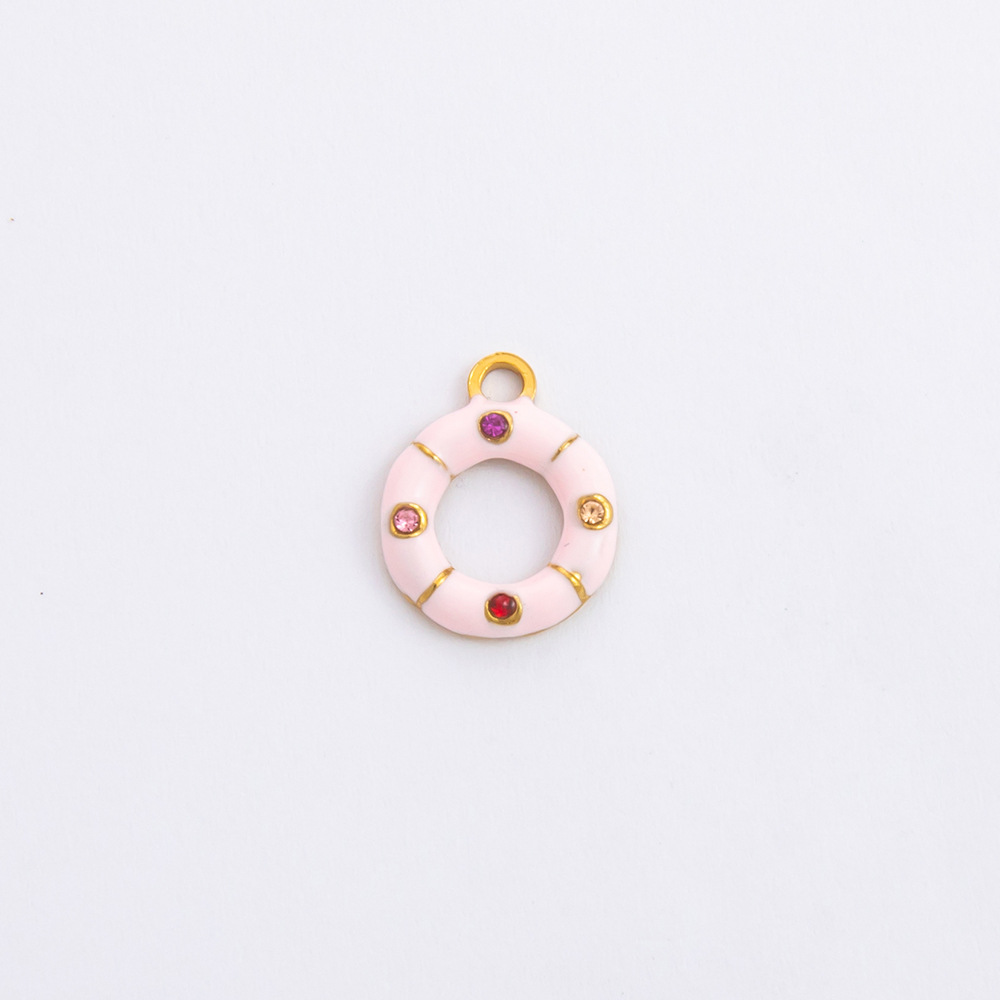 1 Piece 10*13.2mm 11.1*12.6mm 14.9*9.3mm 304 Stainless Steel Rhinestones PVD Coated Real Gold Plated Round Moon Heart Shape Pendant DIY Jewelry Accessories display picture 14