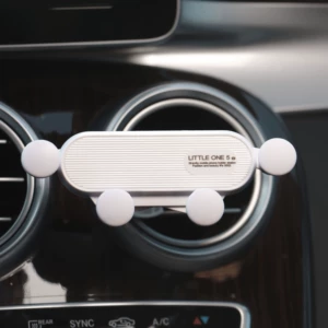 Car-mounted phone holder, cute cartoon design, air vent navigation fixed support bracket, 2025 new model for female drivers, with extension rod