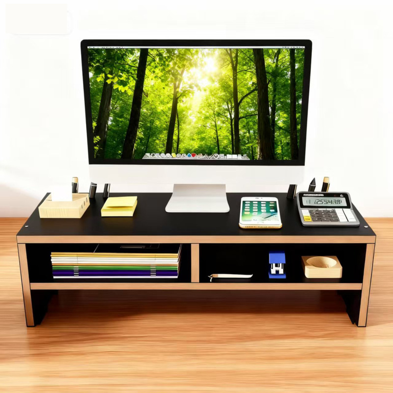 Desktop height-adjustable shelf, wooden computer stand, home office desk monitor stand, Yiwu factory Desktop height-adjustable shelf, wooden computer stand, home office desk monitor stand, Yiwu factory