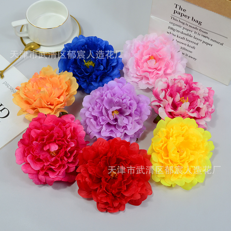 Artificial nueva flor de peonía fondo de la boda flor de la pared arreglo de flores Decoración de mesa flor haciendo transfronterizo dedicado peonía cabeza de la flor