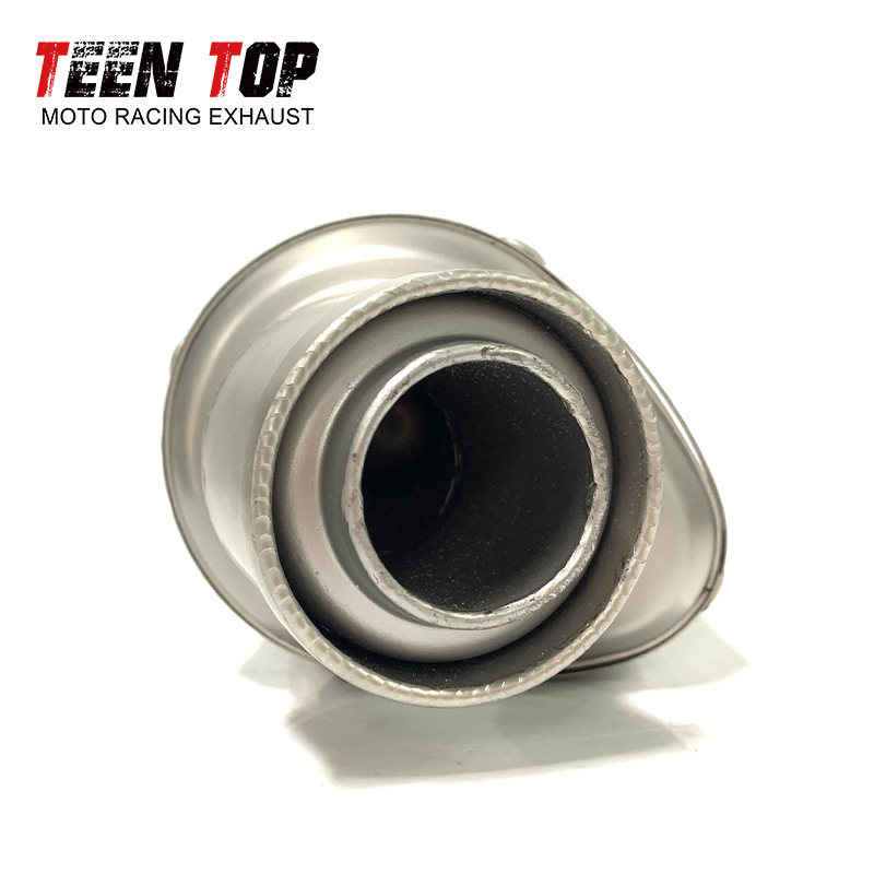 Motorcycle modified exhaust Yongyuan MT07 ER6N 502C Jicun triangle Scorpio modified exhaust pipe muffler