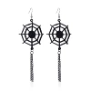 001-11. Tassel spider web earrings