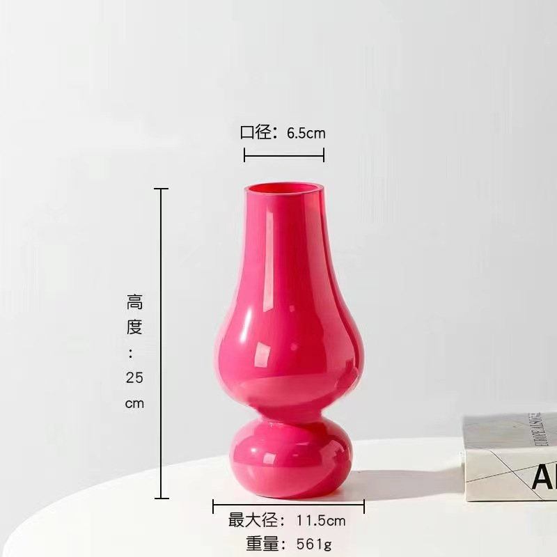 더블 링 조롱박 로즈 레드 "1*24]