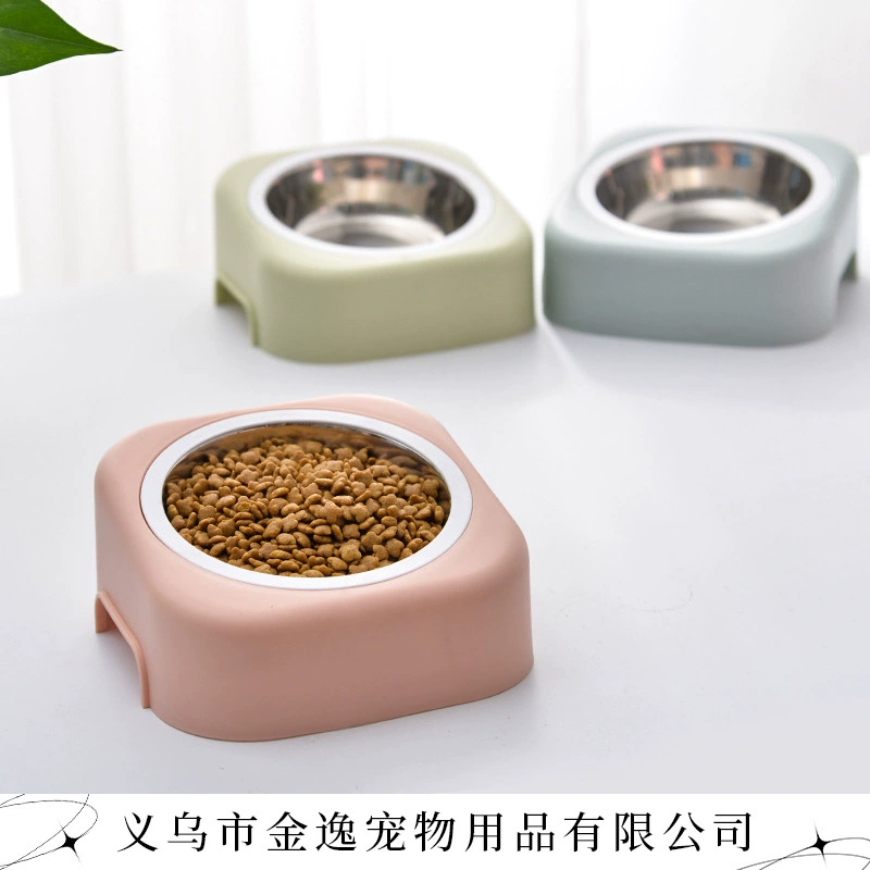 Наклонная нержавеющая сталь утолщает миску для домашних животных