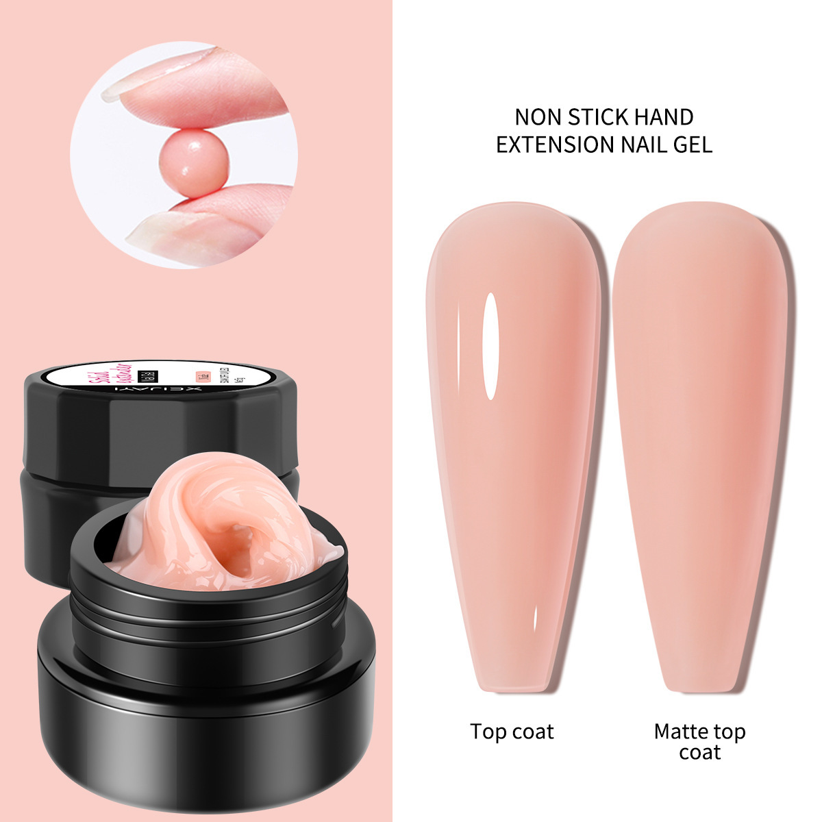 Gel Sólido Esculpible para Extensión de Uñas Fórmula No Pegajosa
