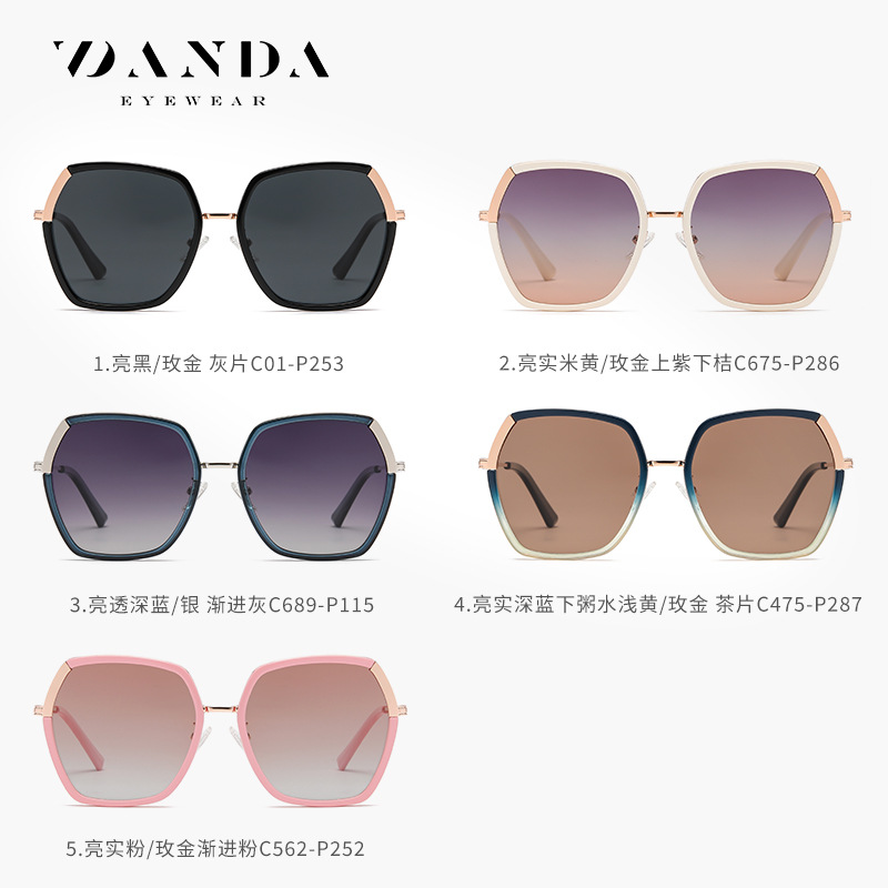 Nuevas gafas de sol polarizadas TJ710 moda mujer ins Street shooting gafas de sol de metal conducción gafas de sol polarizadas