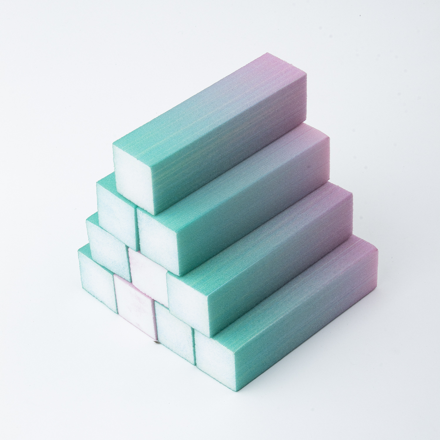 Uña pulida bloque de tofu 10 paquetes de archivo de uñas esponja de plástico de alta espuma fuente transfronteriza arena gruesa de uñas