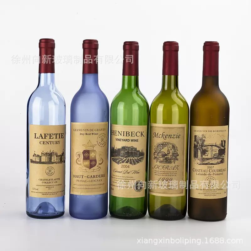 葡萄酒瓶玻璃红酒瓶酵素瓶果酒玻璃瓶可印制饮料洋酒白酒高硼硅