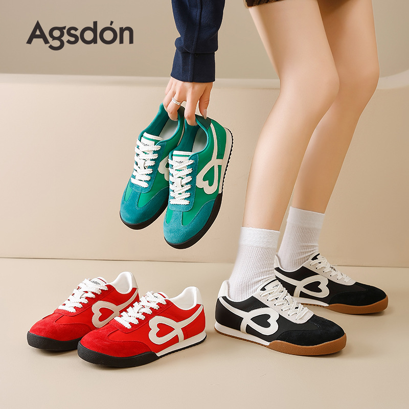 Augustion zapatos de entrenamiento alemanes rojos para mujer 2025 nuevo estilo verano plataforma ballet Forrest zapatos zapatos deportivos casuales