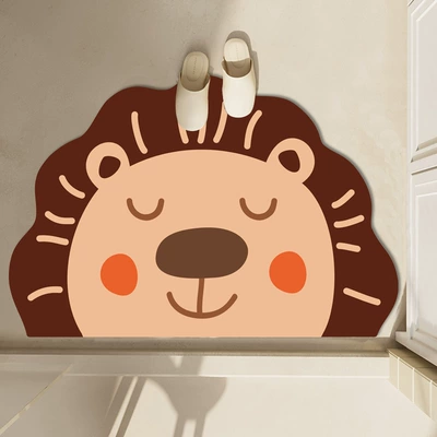 Avtomobil döşəmə paspasları – absorbent bathroom non-slip mat bathroom - brown-lion-40-60cm-diatom-mud