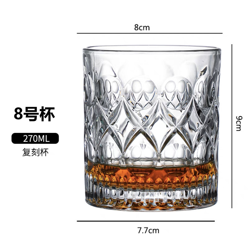 Fabricante directo de tazas de vino creativas europeas bar KTV tazas de whisky de alto valor ligero tazas de agua de vidrio de talla de lujo