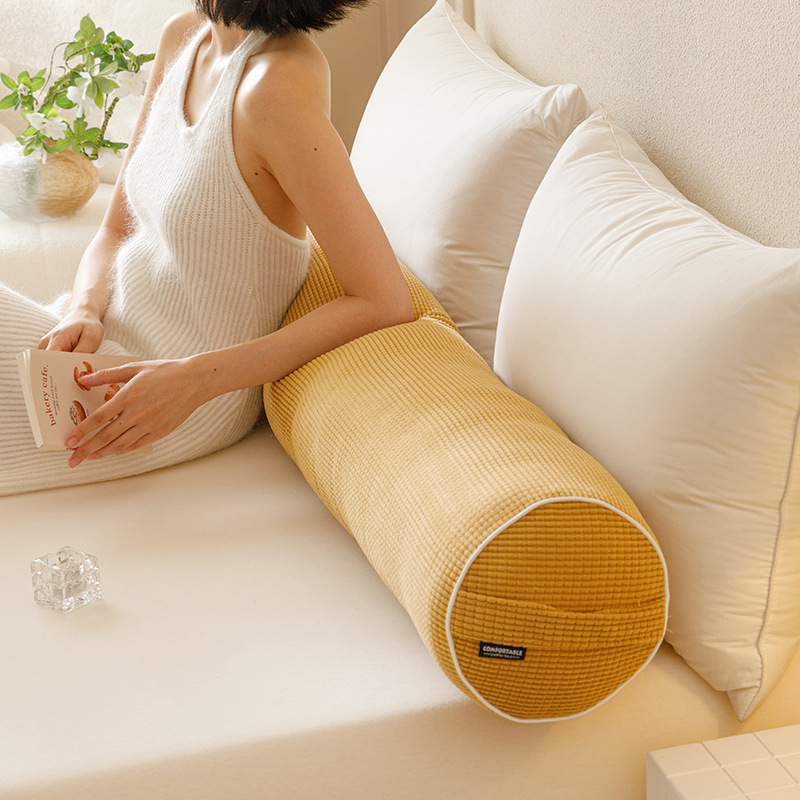 Almohada larga para dormir de lado para niñas, almohada cilíndrica especial para dormir para mujeres embarazadas, cojín de cabecera para niños, extraíble y lavable