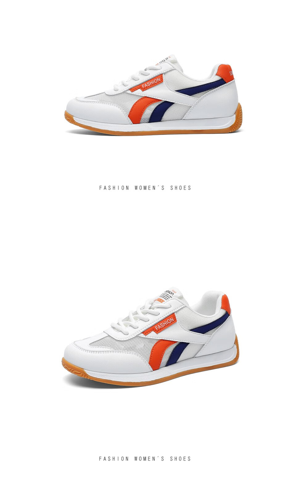 Giày thể thao nữ Dunhu dáng sneaker lưới thoáng khí, phối trắng học sinh xuân hè — Trắng cam 58369-1, 58369 Trắng xám Xuân Thu, Màu xám trắng 58369-1, 58369 Trắng cam Xuân Thu chi tiết 15