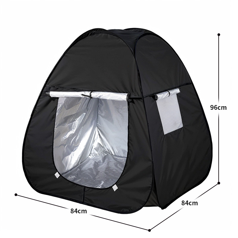 D Children's Tent Toy, Black With Silver Coating, Light-blocking, Sensory Training Playhouse For Autism, Foldable Toy_voghion.com
