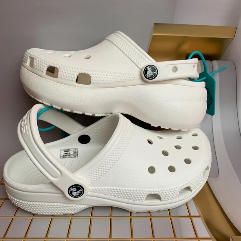 Cross Platform Shoes with Thick Soles, Dad Shoes, Crocs Beach Sandals, Outdoor Sandals for Men and Women, Eva Material