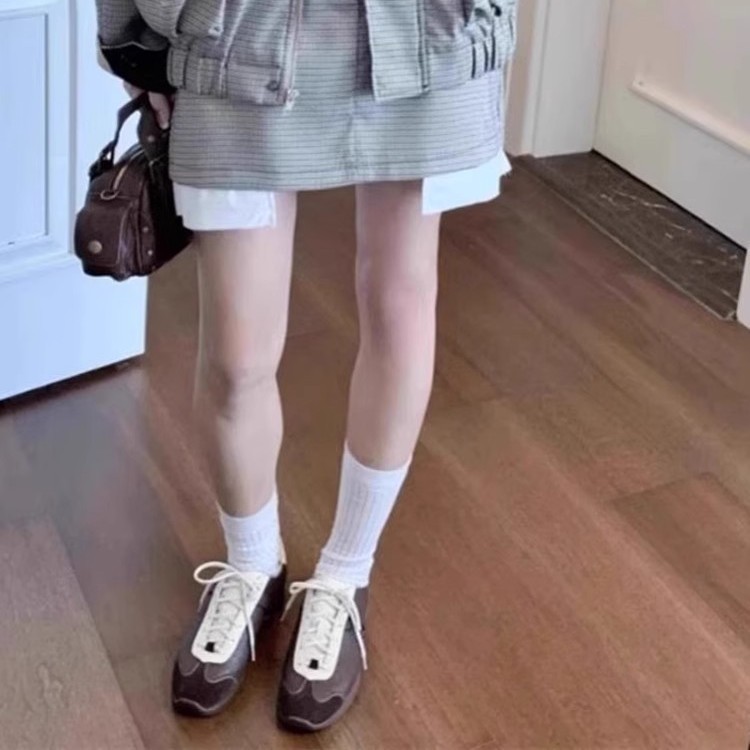 复古拼色软底系带阿甘鞋女2025春季新款休闲运动鞋板鞋芭蕾德训鞋|undefined