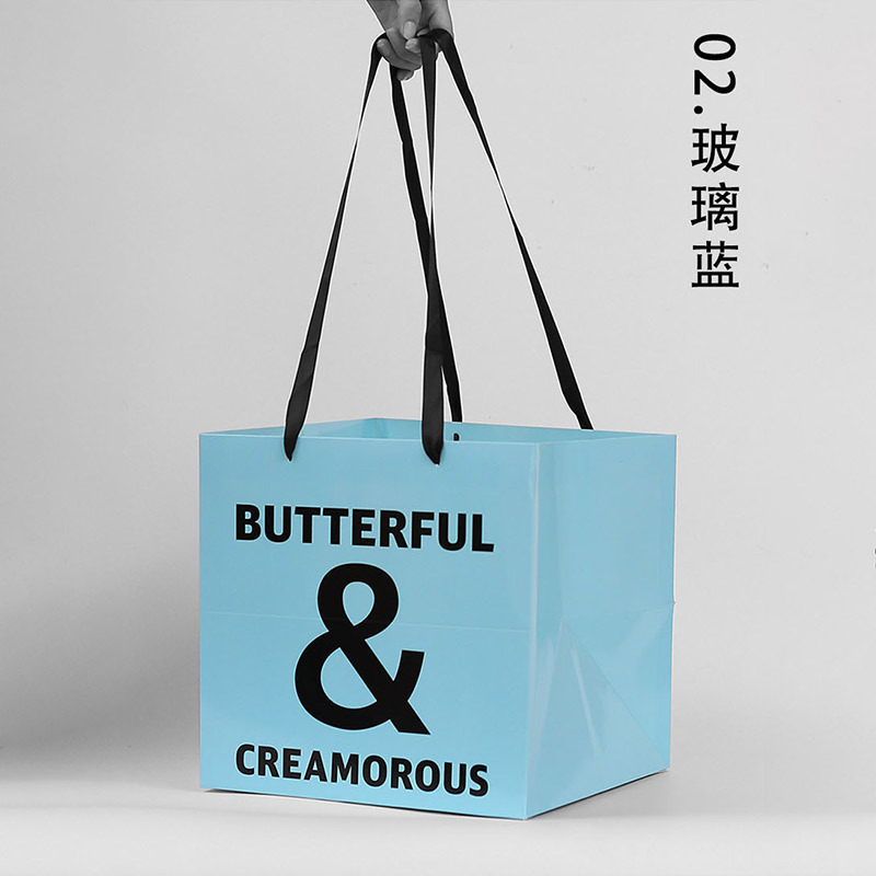 Bolsa de embalaje de flores transparente bolso trapezoidal cuadrado bolso de mango largo ramo de embalaje caja de regalo material de la tienda de flores