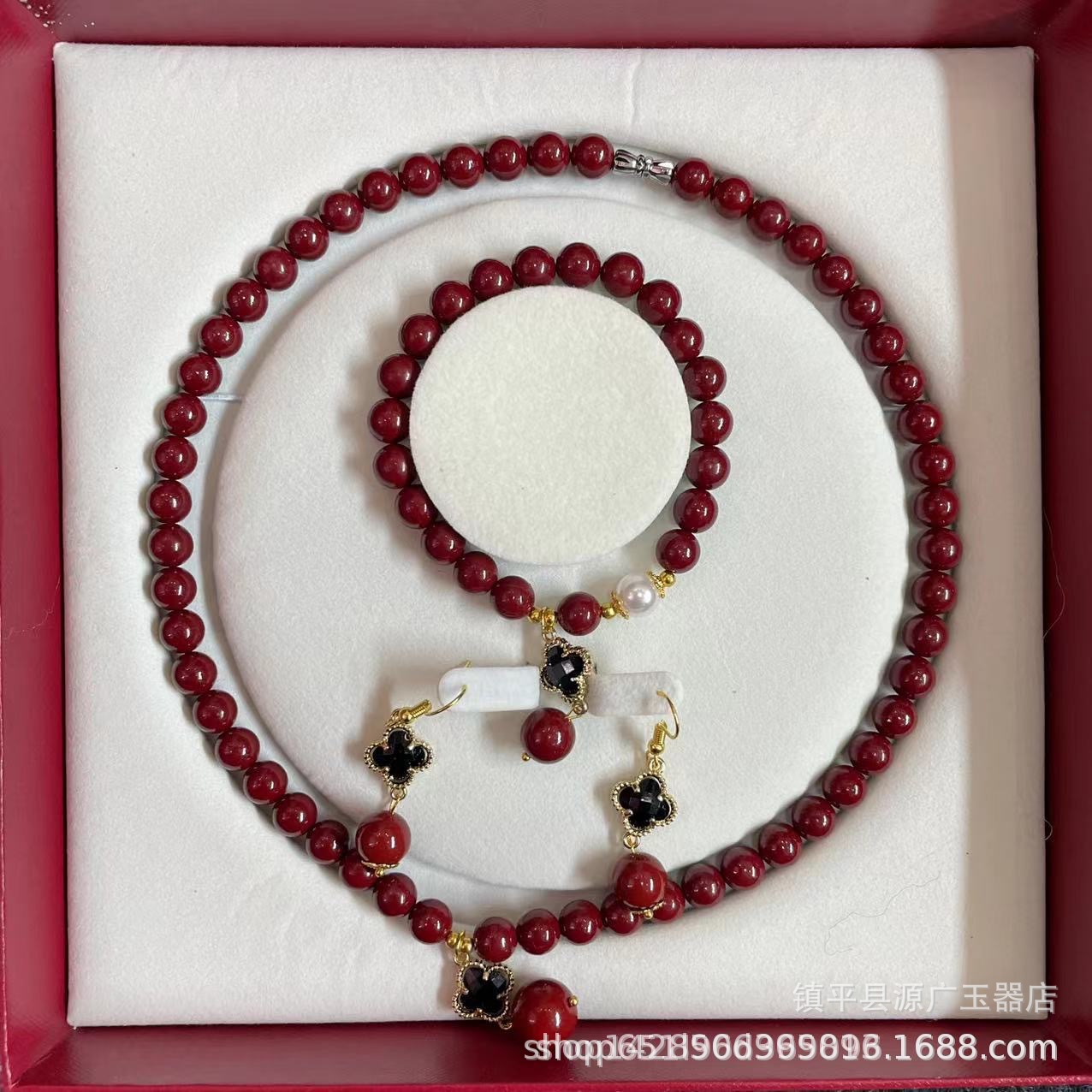 (보라색 금 모래) 네 잎 클로버