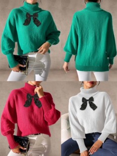 �羳���Q�¿�R�dtemu Top Sweater Lace Color Block �������