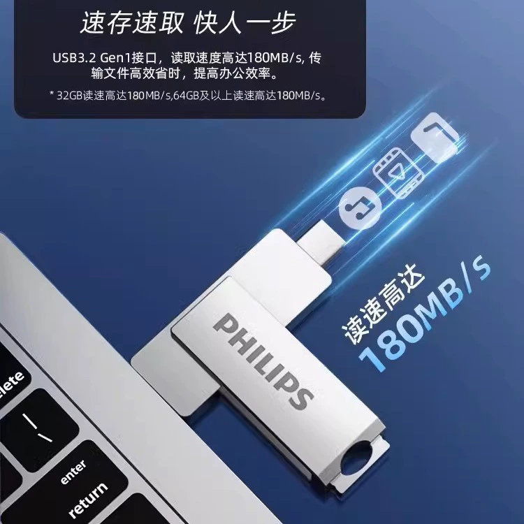 Удобный USB-диск с двойным интерфейсом USB3.0 Type-C, высокоскоростной диск 64 ГБ для телефона и компьютера