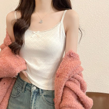 白色蕾丝吊带上衣女外穿长款小背心内搭bm夏季纯欲设计感小众辣妹