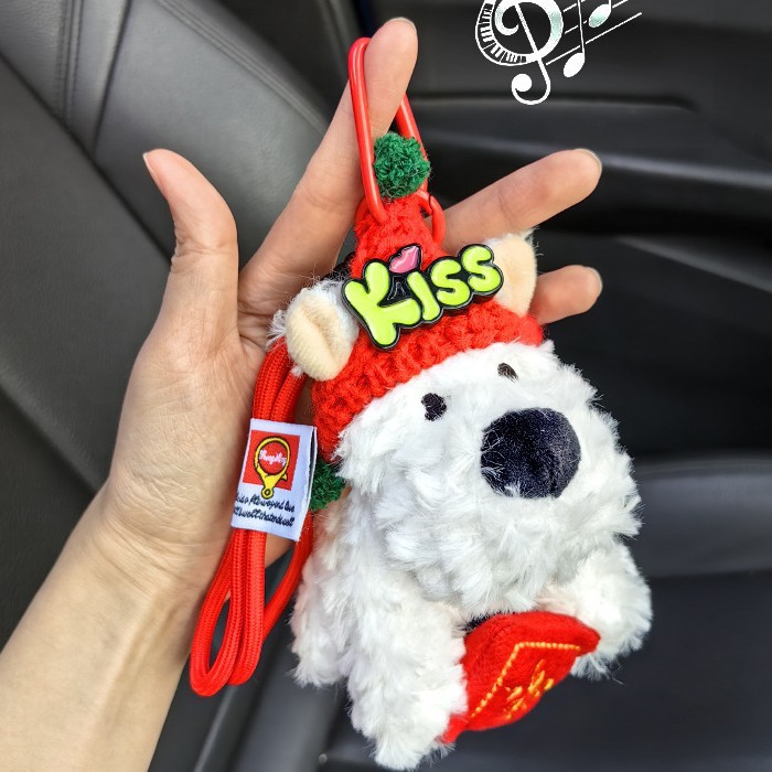 Dibujos animados West Highland peluche bolso colgante colgante celebridad de Internet muñeca llavero llavero muñeca al por mayor