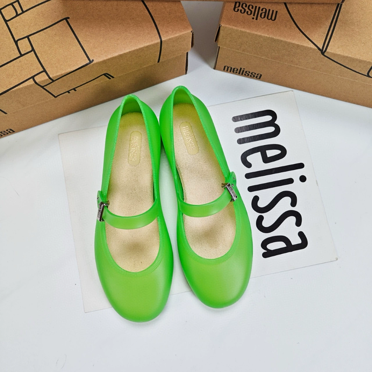 2025 Melissa одиночные туфли осень-зима балетные туфли с бархатной подкладкой простой плоский низ носок с квадратным носом Melissa Soft