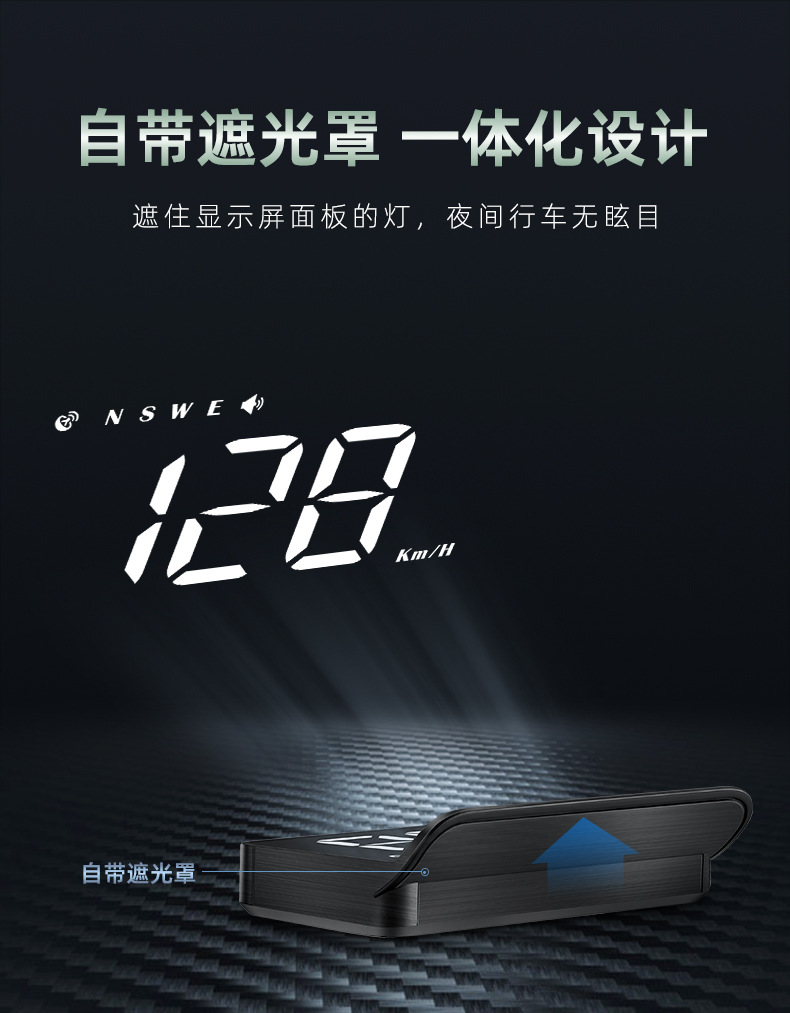 Car HUD head-up display GPS vehicle speed display wireless new energy vehicle multi-function instrument projector