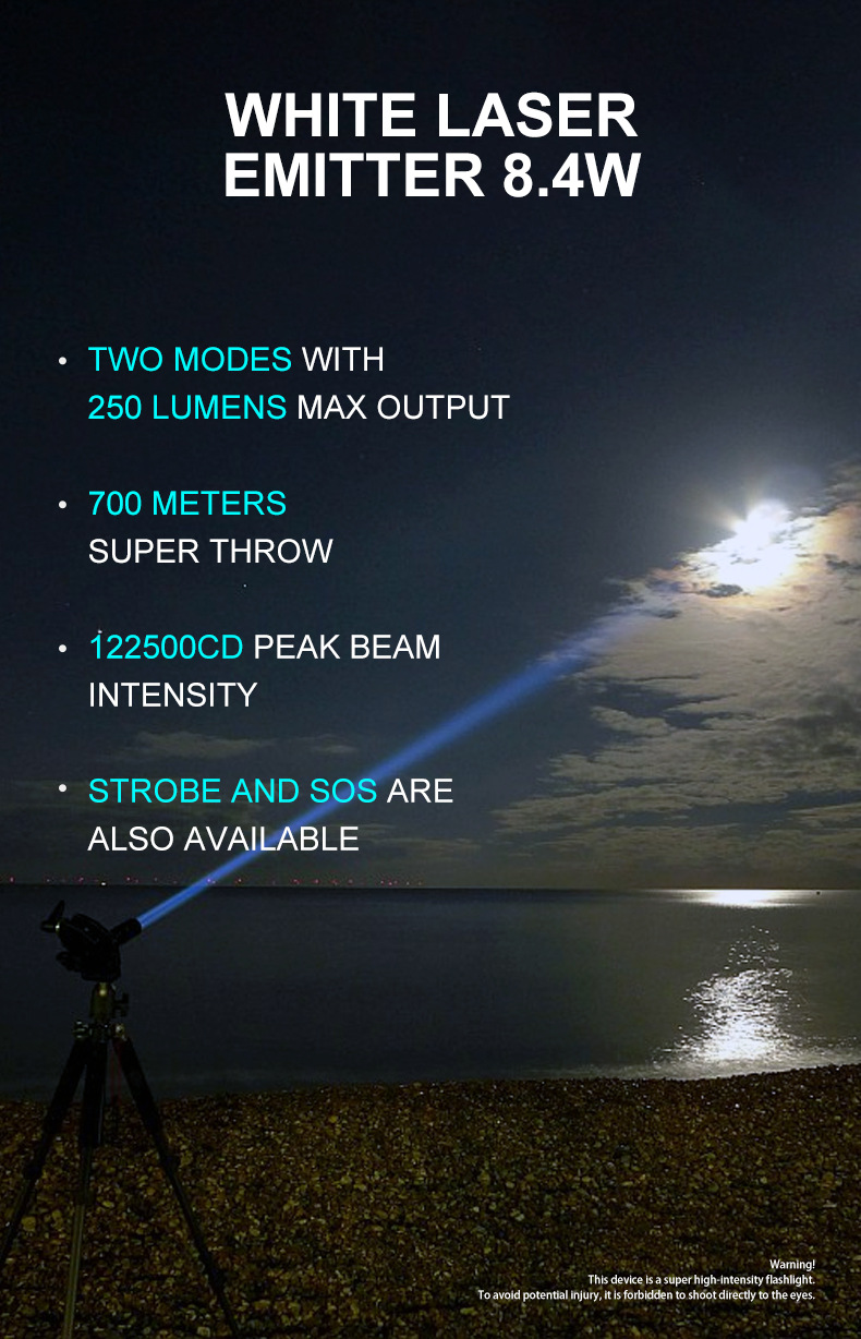 Thor Thor Mini Flashlight 700m Long-Range Ultra-Small White Laser Flashlight Waterproof