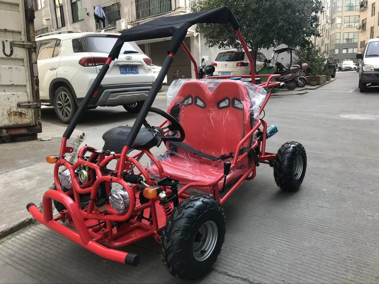 Square Park Venue Track Amusement Park Gasoline Electric Motorcycle Two-Seater Indoor and Outdoor Children's Beach Go-Kart